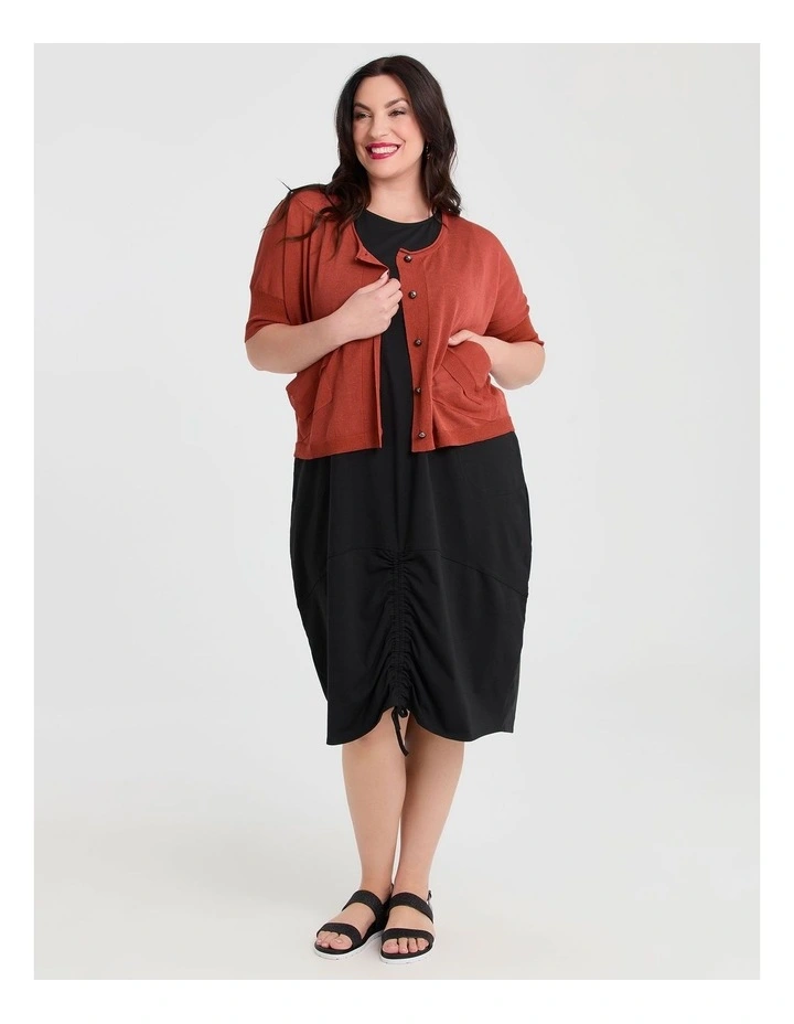 Cotton Isla Maxi Dress in Black image 5