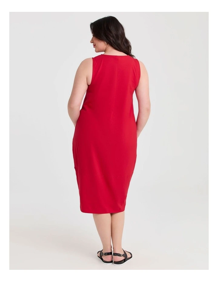 Cotton Isla Maxi Dress in Ribbon Red image 2