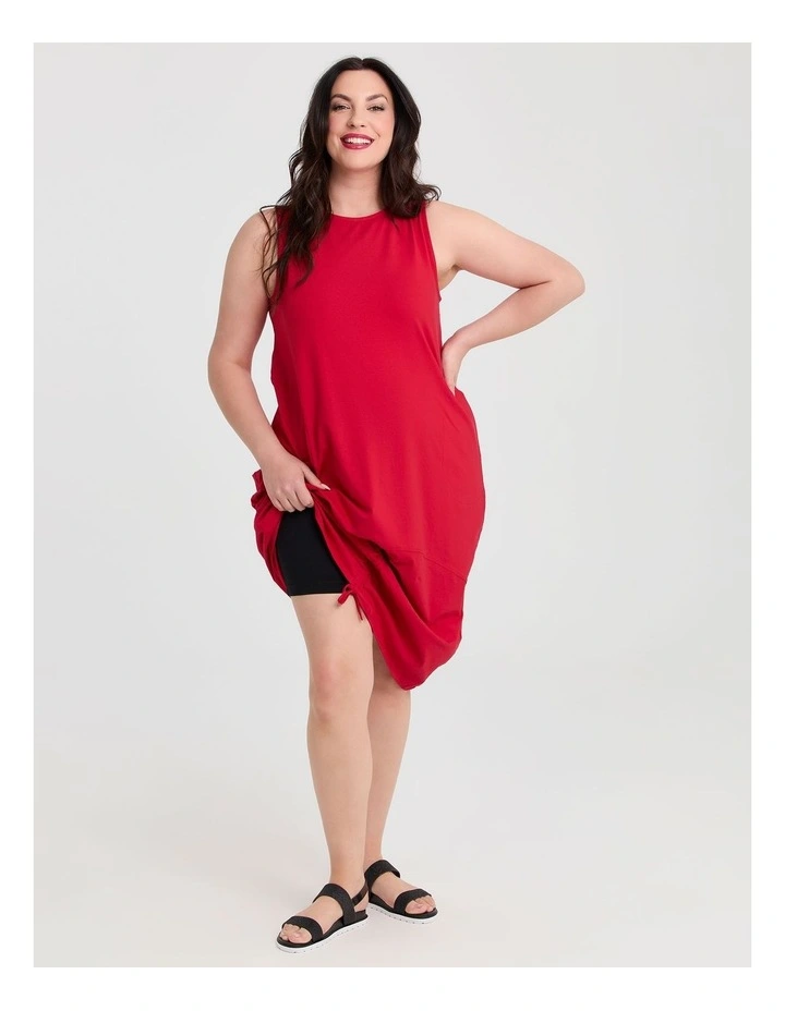 Cotton Isla Maxi Dress in Ribbon Red image 4