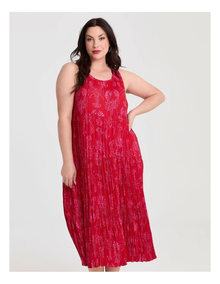 Sienna Pleat Dress in Print image 3
