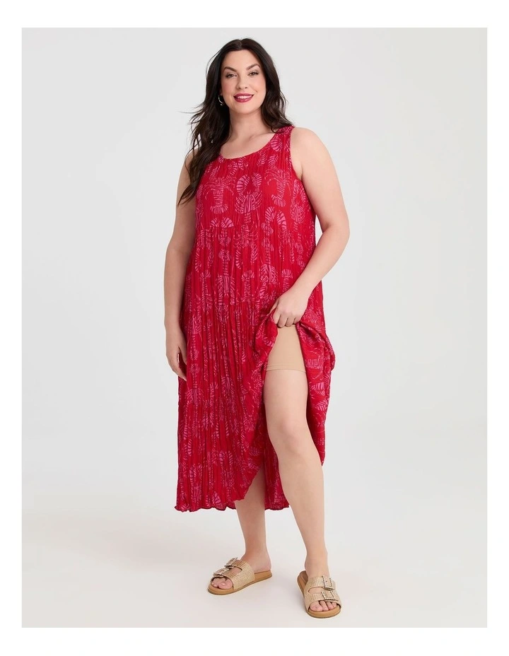 Sienna Pleat Dress in Print image 4