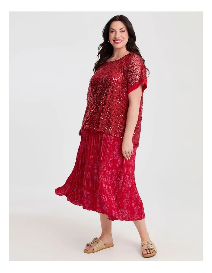 Sienna Pleat Dress in Print image 5