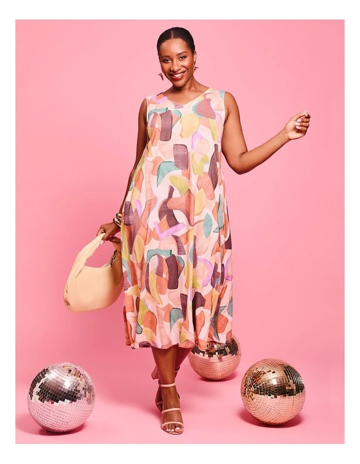 Natural Leilani Sleeveless Dress Print image 5