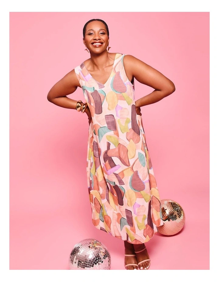 Natural Leilani Sleeveless Dress Print image 6