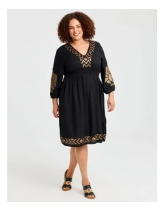 Nomad Sequin Natural Dress in Black