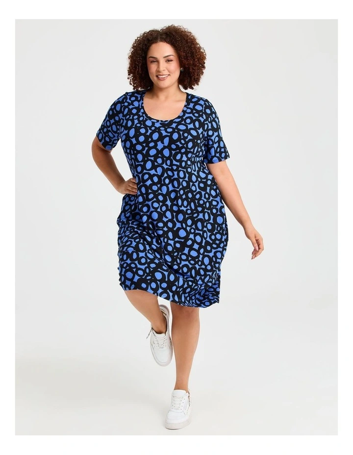 Natural Abstract Spot Dress in Print image 1
