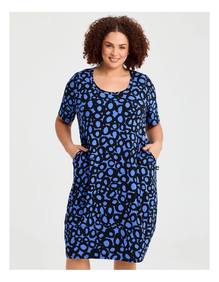Natural Abstract Spot Dress in Print image 3