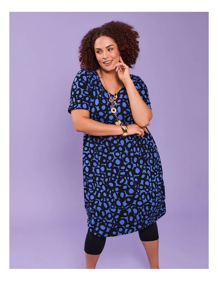 Natural Abstract Spot Dress in Print image 5