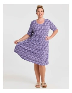 Violet Everyday Empire Dress Purple Print