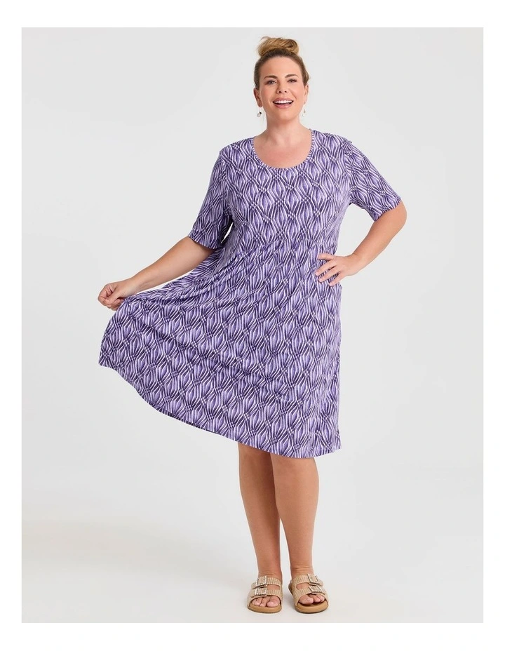Violet Everyday Empire Dress Purple Print image 1