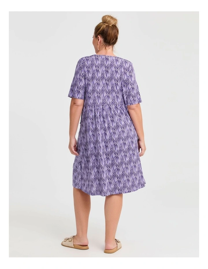 Violet Everyday Empire Dress Purple Print image 2