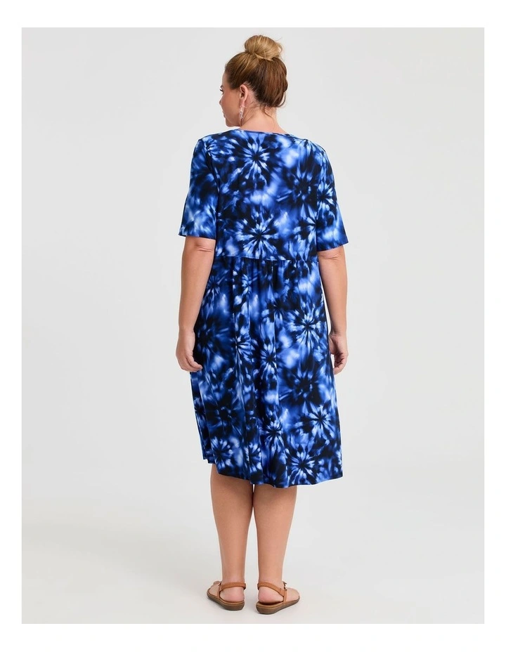 Violet Everyday Empire Dress Tie Dye Print image 2
