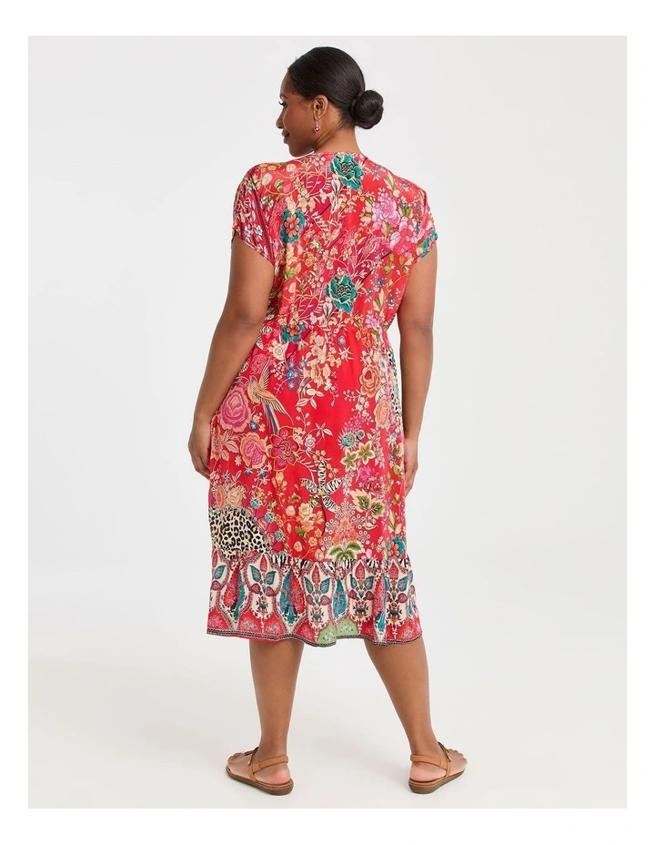 Natural Oriental Dress in Orange image 2