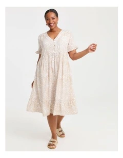 Natural Getaway Flora Dress in White