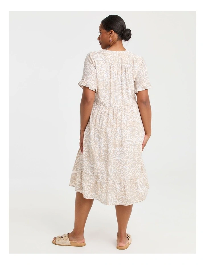 Natural Getaway Flora Dress in White image 2