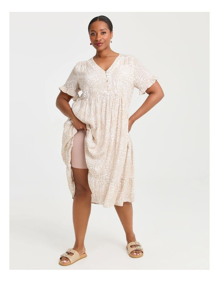 Natural Getaway Flora Dress in White image 4