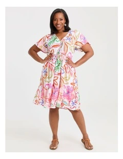 Natural Soft Bloom Dress in Print