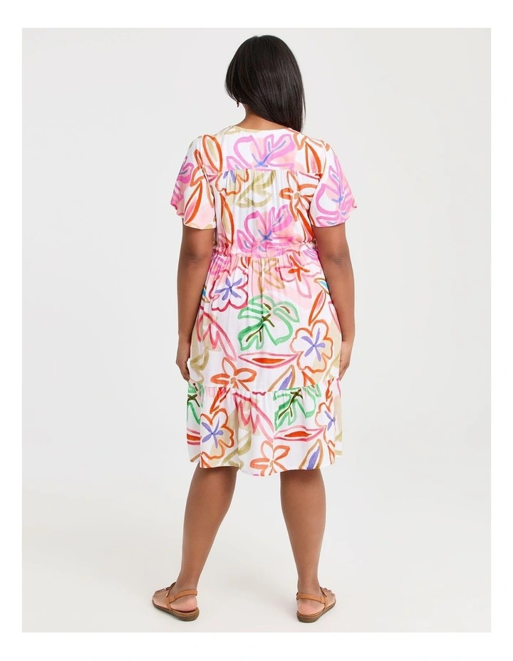 Natural Soft Bloom Dress in Print image 2