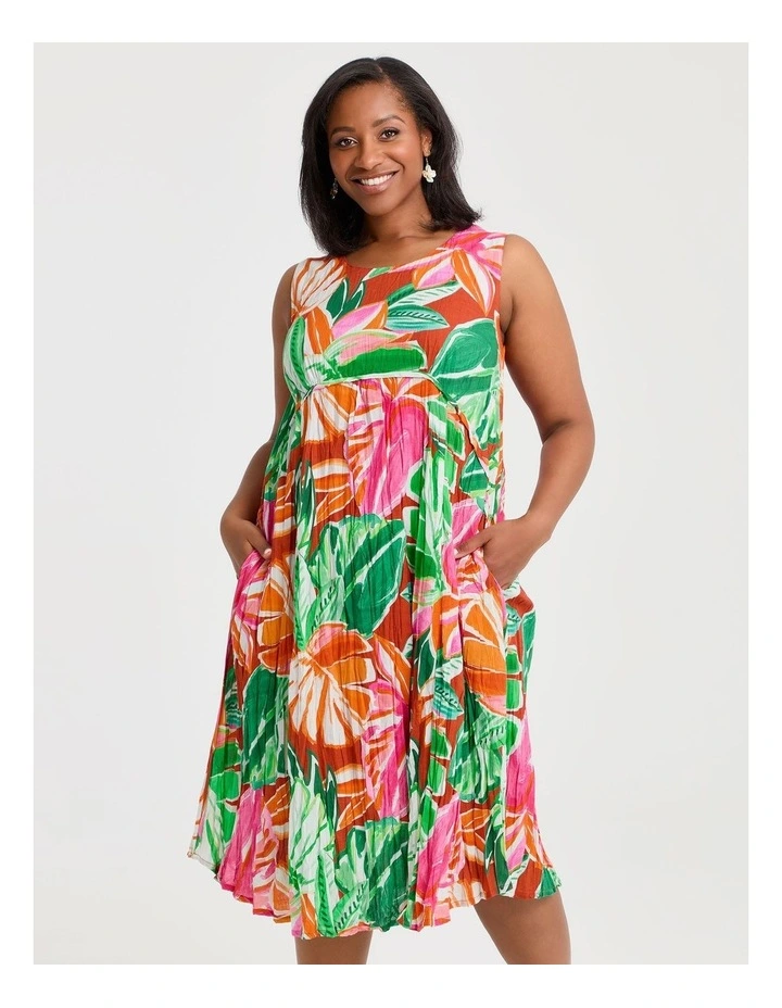 Cotton Favourite Sleeveless Dress in Print image 3