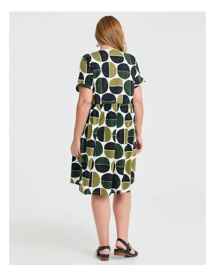 Cotton Jersey Holiday Pocket Dress in Multi image 2