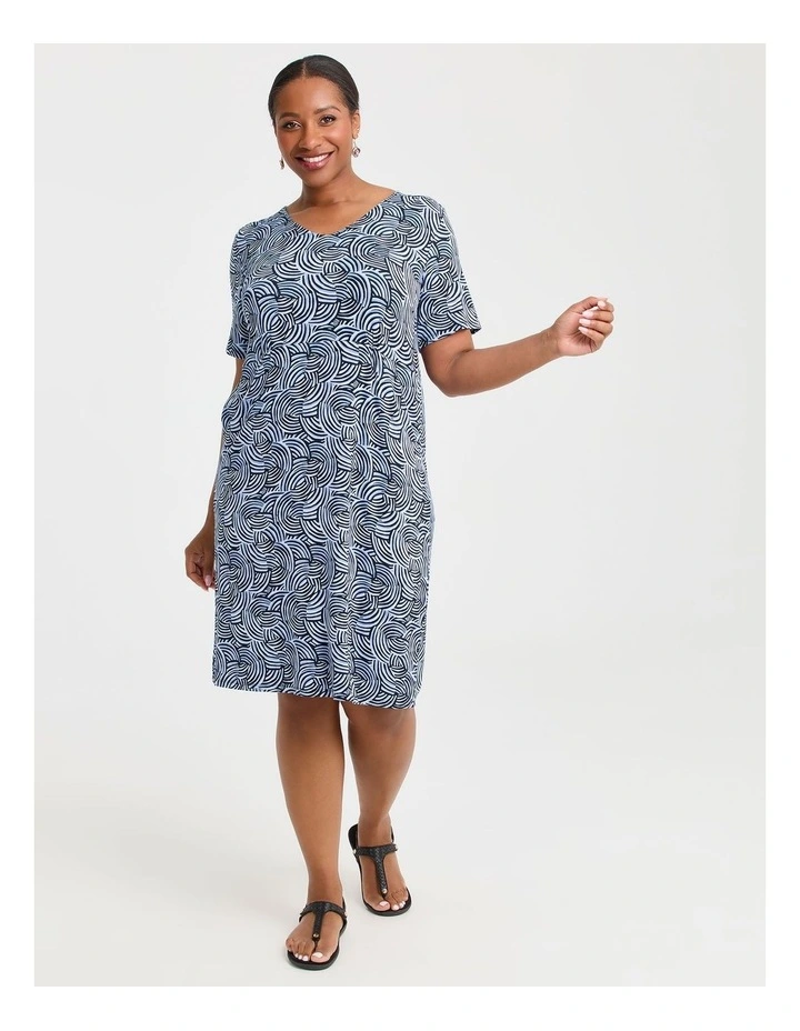 Bamboo Swirl Dress in Multi image 1