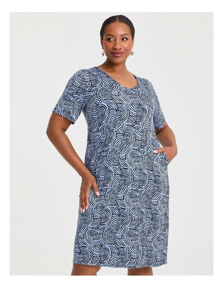 Bamboo Swirl Dress in Multi image 3