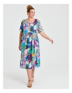 Joan Blond Pocket Midi Dress in Print