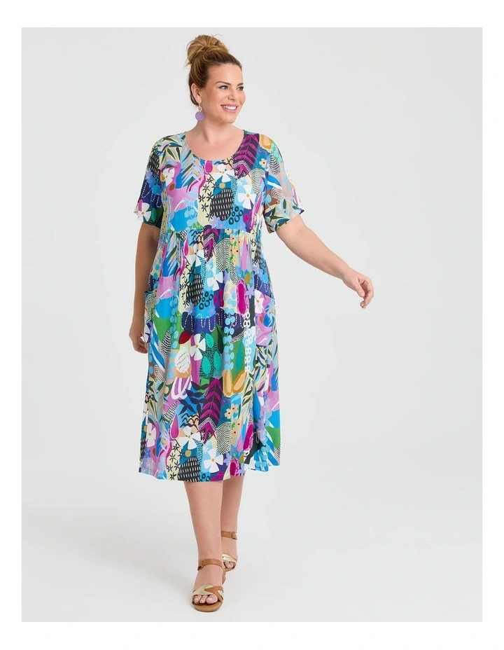 Joan Blond Pocket Midi Dress in Print image 1