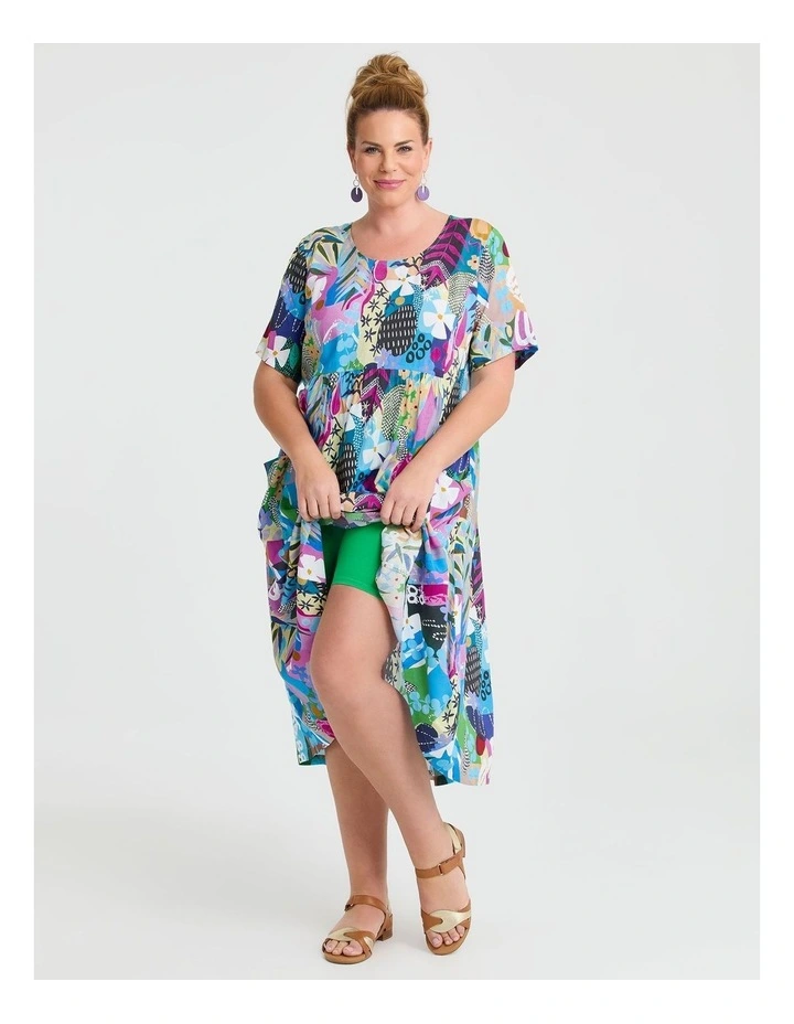 Joan Blond Pocket Midi Dress in Print image 4