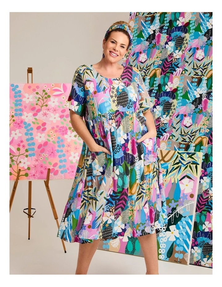 Joan Blond Pocket Midi Dress in Print image 5
