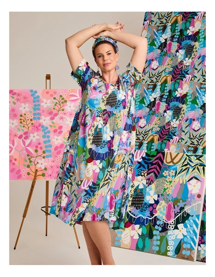 Joan Blond Pocket Midi Dress in Print image 6