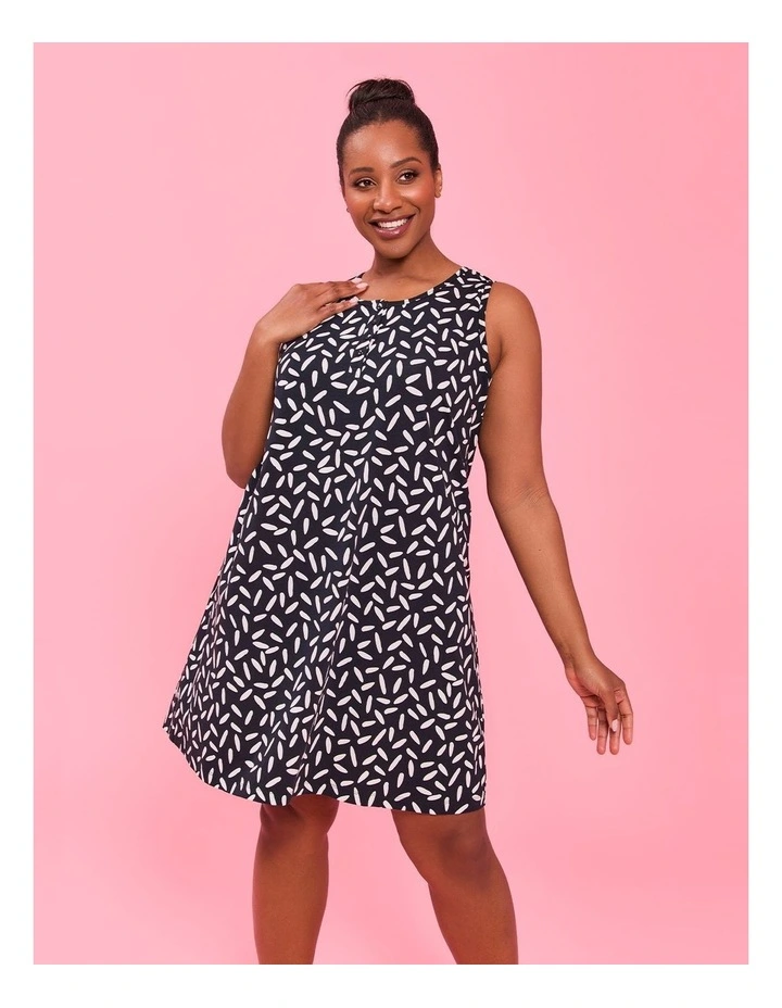 Australian Cotton Petals Nightie Navy/white image 3