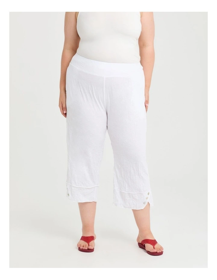 Alicia Crop Pant in White image 1