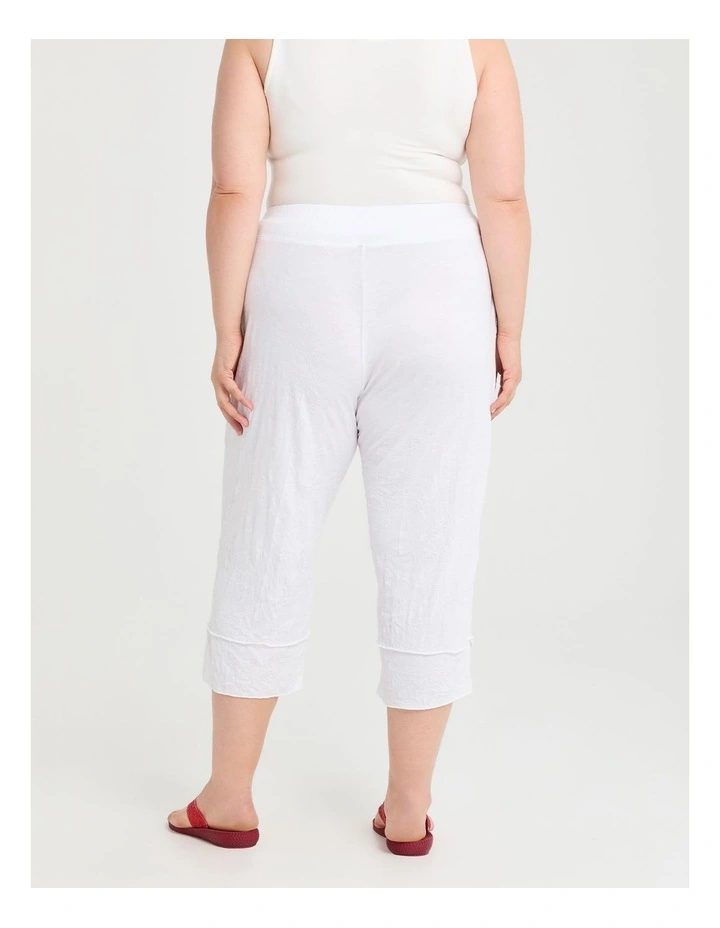 Alicia Crop Pant in White image 2