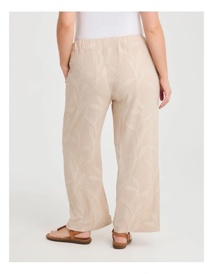 Jacquard Wide Leg Pant in Papyrus image 2