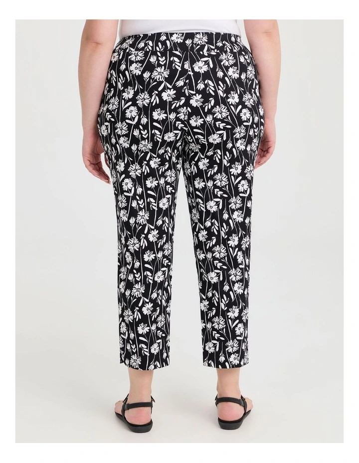 Natural Abstract Floral Pant in Multi image 2