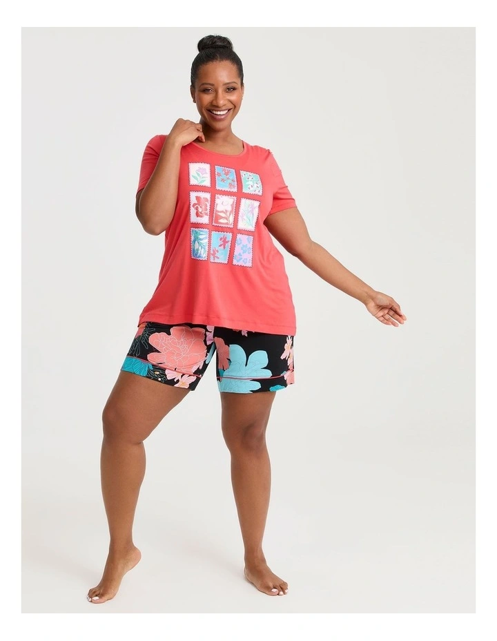 Bamboo Meadow Pyjama Top Deep Sea Coral image 3