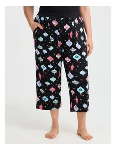 Bamboo Bauble Pyjama 3/4 Pant in Print