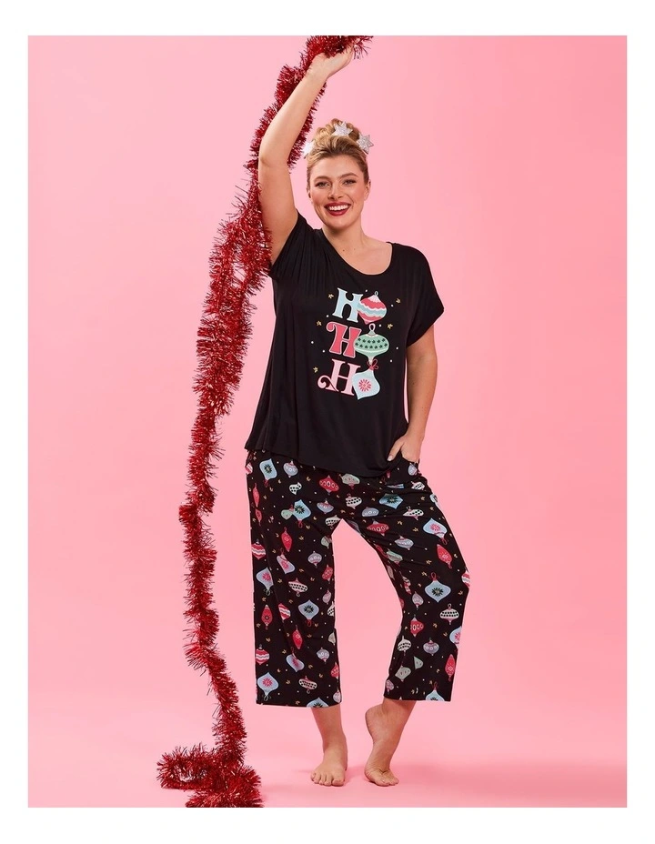 Bamboo Bauble Pyjama 3/4 Pant in Print image 4