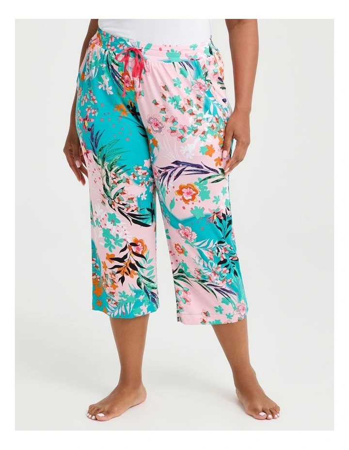 Bamboo Meadow Pyjama 3/4 Pant in Print image 1