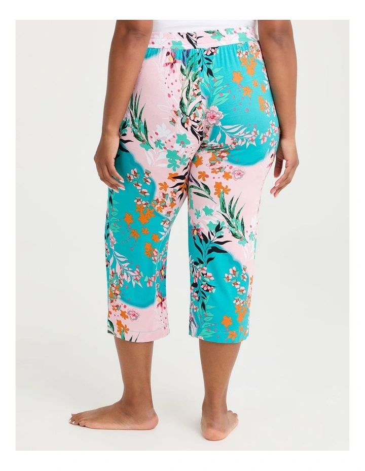 Bamboo Meadow Pyjama 3/4 Pant in Print image 2