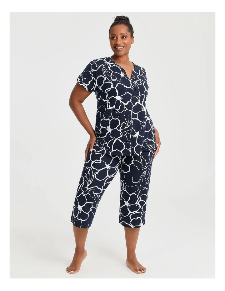 Australian Cotton Flora Pj Pant Navy/white image 3