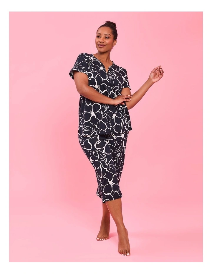 Australian Cotton Flora Pj Pant Navy/white image 4