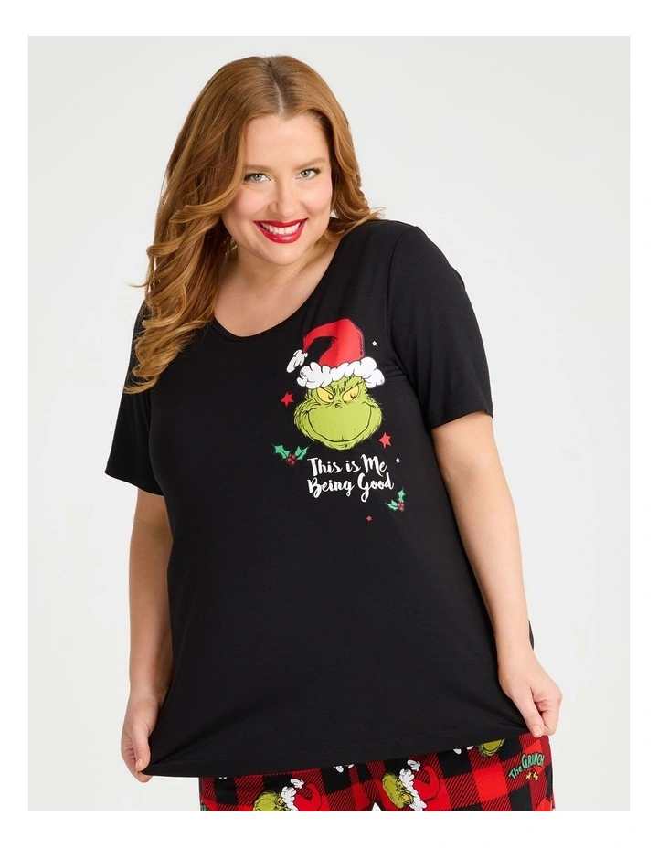 The Grinch Pyjama Top in Black image 1
