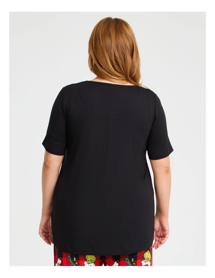 The Grinch Pyjama Top in Black image 2