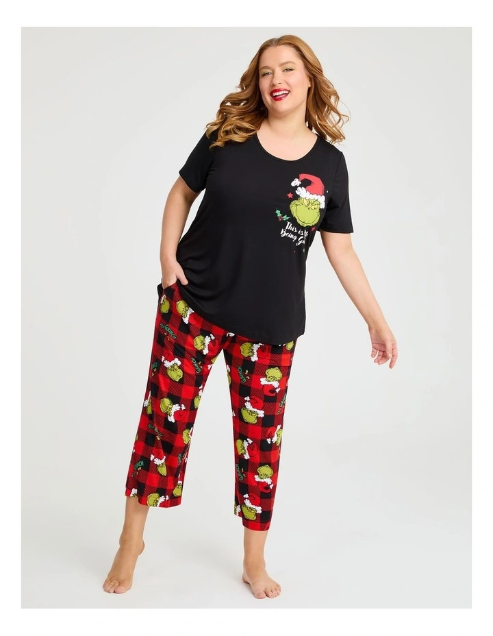 The Grinch Pyjama Top in Black image 3