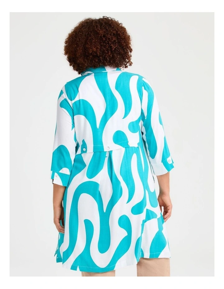 Making Waves Long Natural Shirt Print image 2