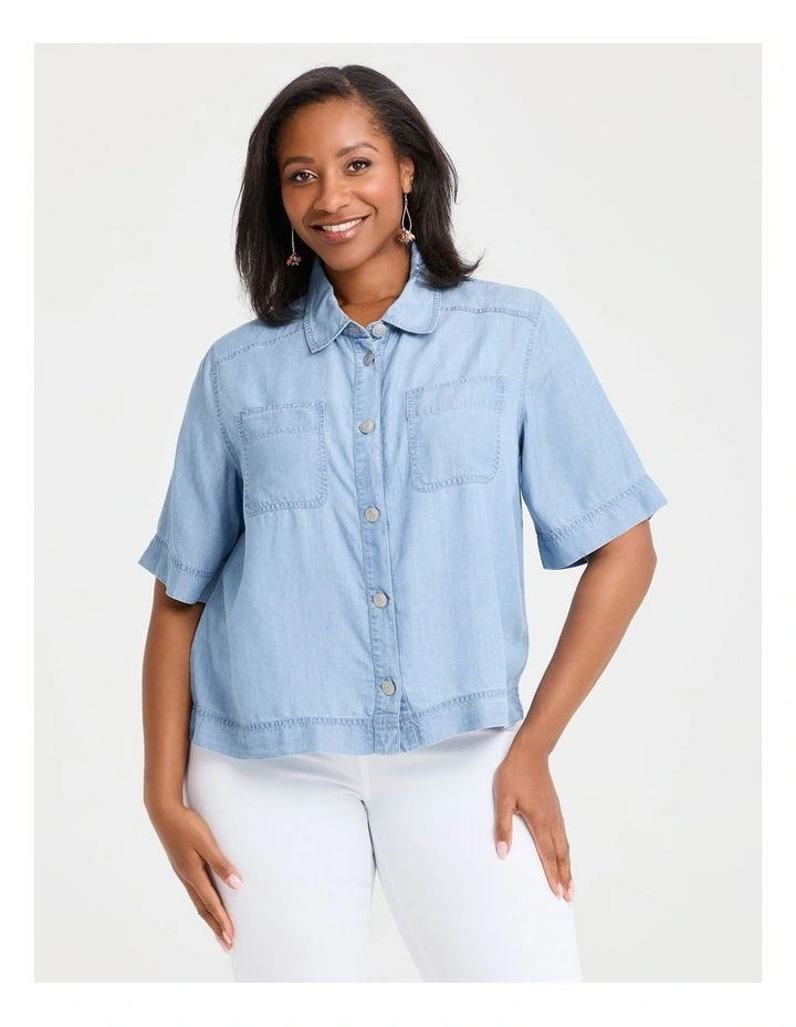 Lyocell Chambray Shirt Chambray Blue image 1