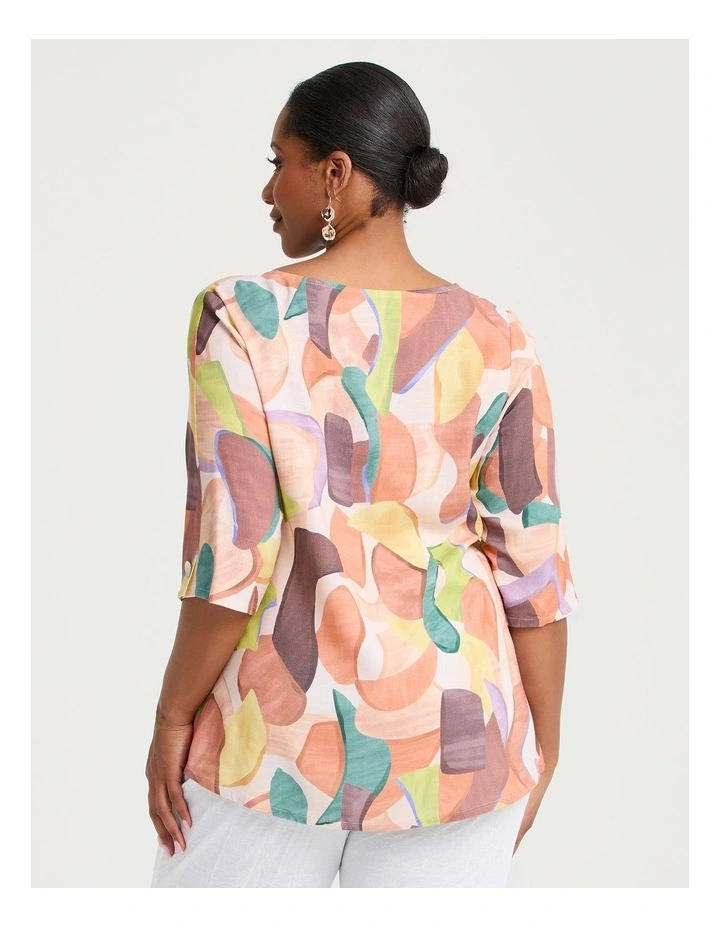 Natural Trinity Top in Multi Print image 2