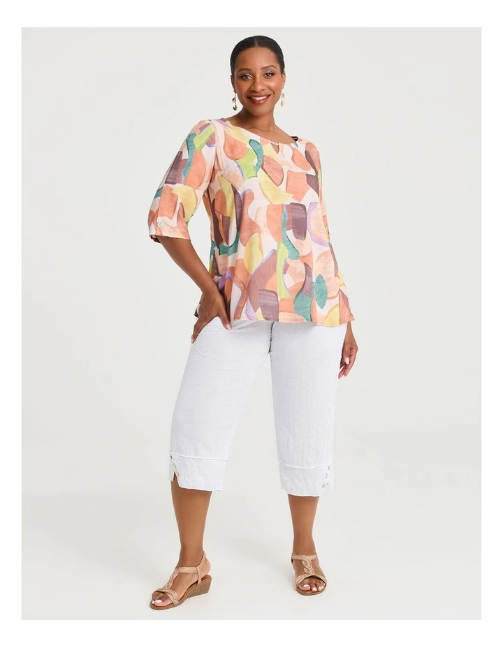 Natural Trinity Top in Multi Print image 3